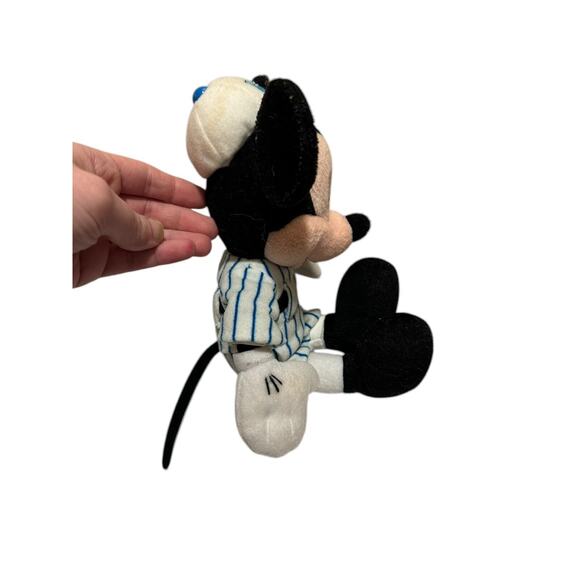 Walt Disney World Mickey Mouse Baseball Player Bean Bag Stuffed Plush 11” Doll - Picture 4 of 8